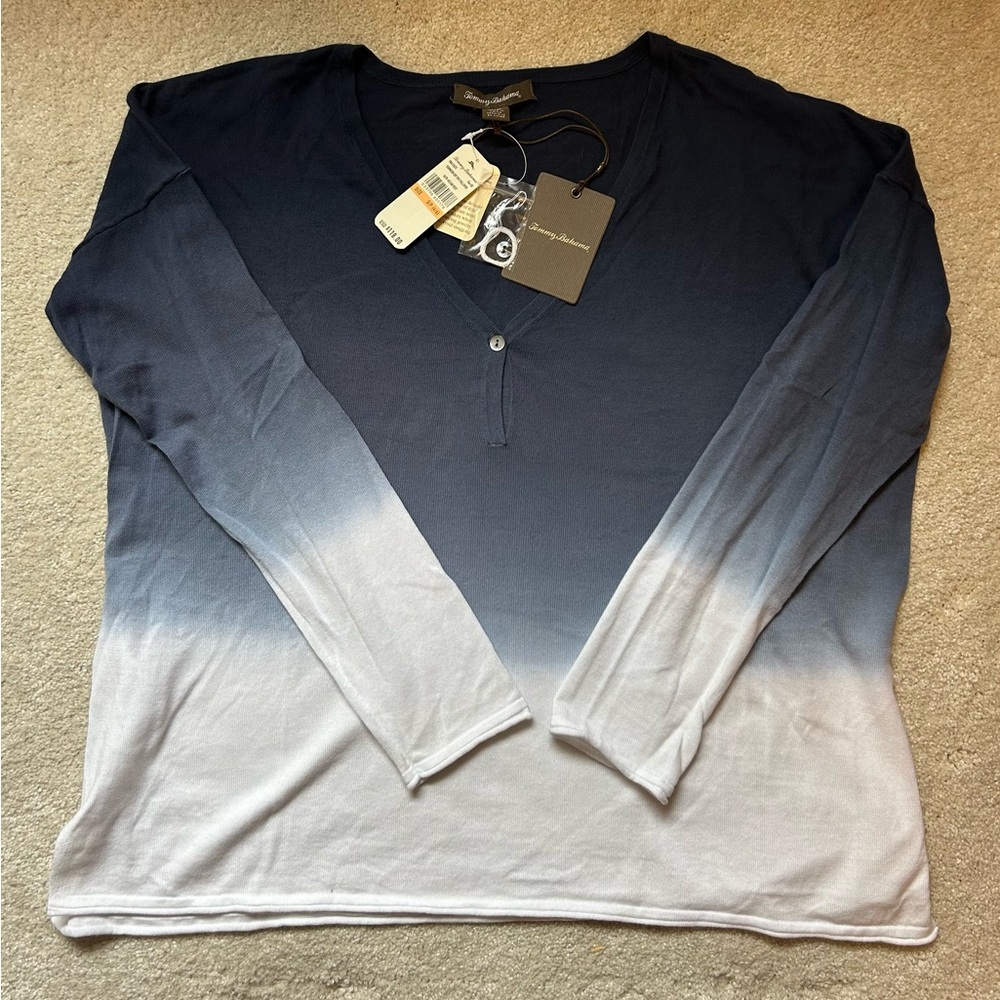 NWT Tommy Bahama Dip Dye Pullover Top